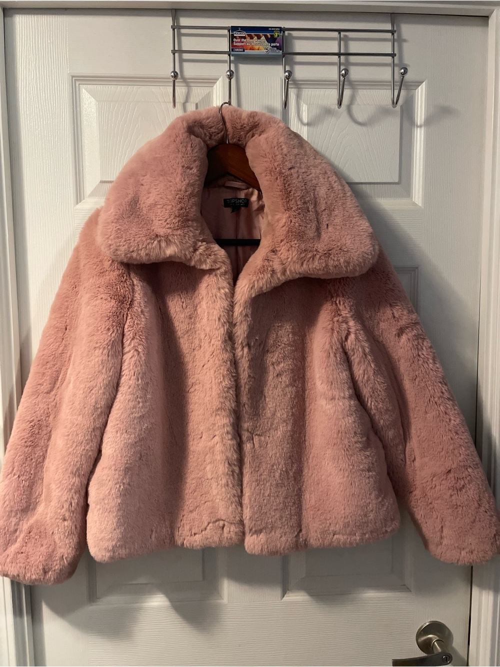 Topshop Plush Pink Teddy Jacket